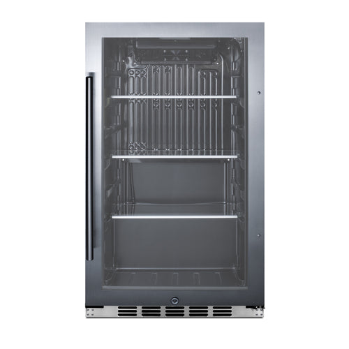 Summit Shallow Depth Indoor/Outdoor Beverage Cooler, Black (SPR488BOSH34)