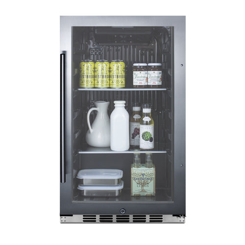 Summit Shallow Depth Indoor/Outdoor Beverage Cooler, Black (SPR488BOSH34)