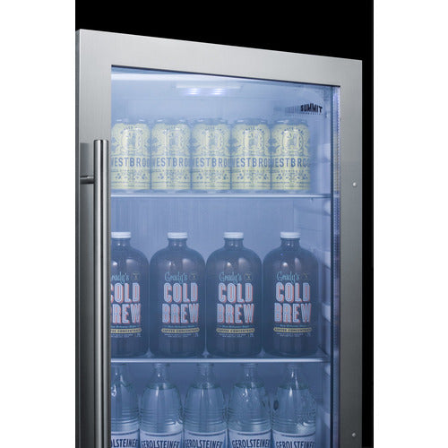 Summit Shallow Depth Indoor/Outdoor Beverage Cooler, Stainless Steel (SPR489OSCSS)