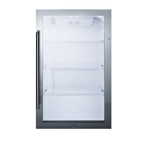 Summit Shallow Depth Indoor/Outdoor Beverage Cooler, Stainless Steel (SPR489OSCSS)