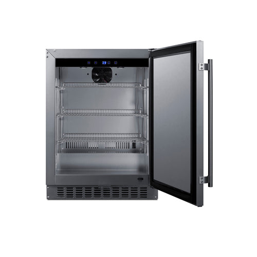 Summit Outdoor All-Refrigerator, ADA Compliant, 24" Wide, Stainless Steel (SPR618OSADA)