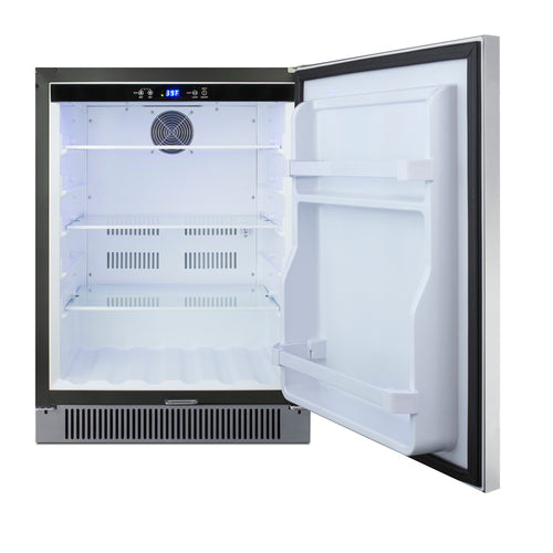 Summit Built-In Outdoor All-Refrigerator, 24" Wide, Stainless Steel (SPR623OSCSS)