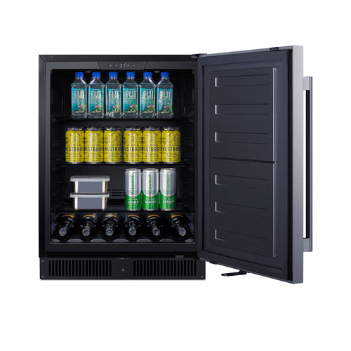 Summit Outdoor All-Refrigerator, ADA Compliant, 24" Wide, Black (SPR624OS)