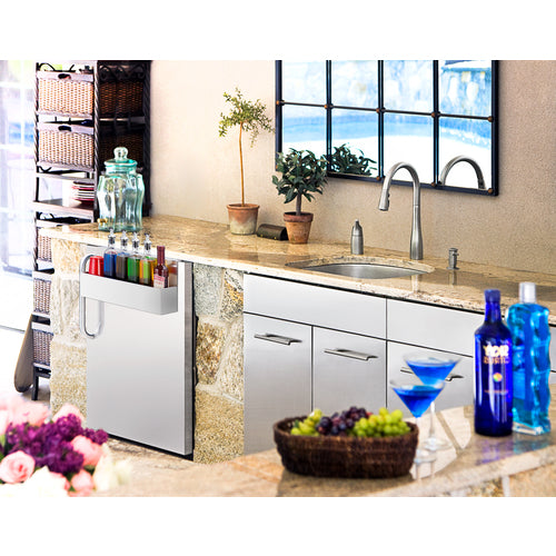 Summit Outdoor All-Refrigerator, with Speed Rail, 24" Wide, Stainless Steel (SPR7BOSSTSR)