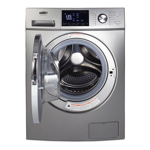Summit 115V Washer/Dryer Combo, 24" Wide, Platinum (SPWD2203P)