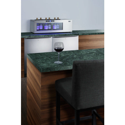 Summit 6 Bottle Wine Cooler, Stainless Steel (STC6)