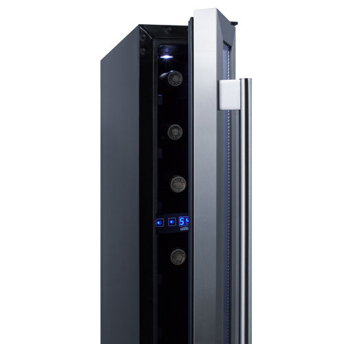 Summit Built-In Wine Cellar, 6" Wide, Black (SWC007)