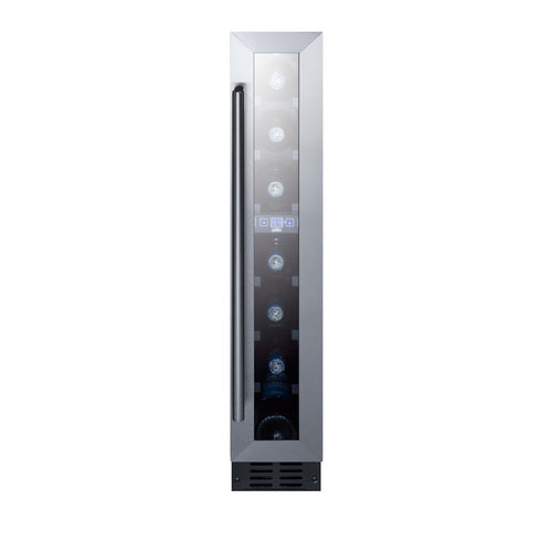 Summit Built-In Wine Cellar, 6" Wide, Black (SWC007)