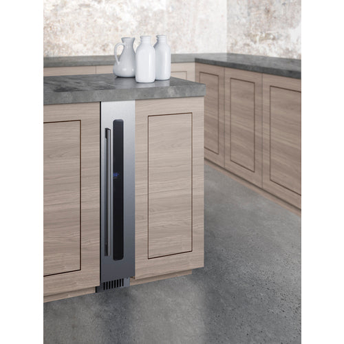 Summit Built-In Wine Cellar, 6" Wide, Black (SWC008SS)
