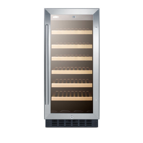 Summit Built-In Wine Cellar, 15" Wide, Stainless Steel (SWC1535BCSS)
