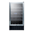 Summit Built-In Wine Cellar, ADA Compliant, 18" Wide, Stainless Steel (SWC182ZCSSADA)