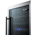 Summit Built-In Wine Cellar, 18" Wide, Stainless Steel (SWC182ZCSS)