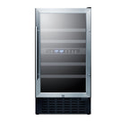 Summit Built-In Wine Cellar, 18" Wide, Stainless Steel (SWC182ZCSS)