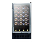 Summit Built-In Wine Cellar, 18" Wide, Stainless Steel (SWC1840BCSS)