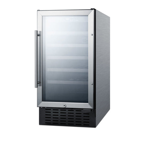 Summit Built-In Wine Cellar, 18" Wide, Stainless Steel (SWC1840BCSS)