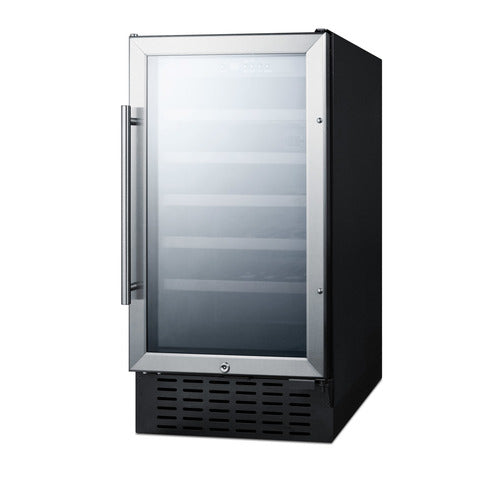 Summit Built-In Wine Cellar, 18" Wide, Black (SWC1840B)