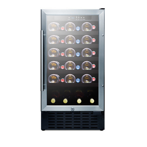 Summit Built-In Wine Cellar, 18" Wide, Black (SWC1840B)