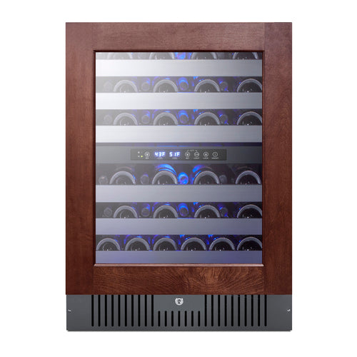 Summit Built-In Wine Cellar (Panel Not Included), 24" Wide, Black (SWC532BLBISTPNR)