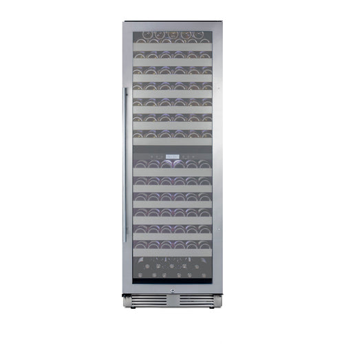 Summit Dual-Zone Wine Cellar, 24" Wide, Stainless Steel (SWCP2163CSS)