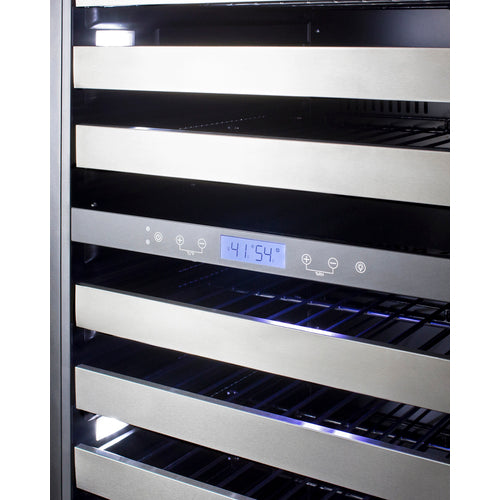 Summit Dual-Zone Wine Cellar, 24" Wide, Stainless Steel (SWCP2163CSS)