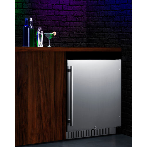 Summit Built-In All-Refrigerator, ADA Compliant, 27" Wide, Black (FF27BSSADA)
