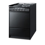 Summit Electric Coil Range, 24" Wide, Black (TEM610CR)