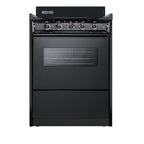 Summit Electric Coil Range, 24" Wide, Black (TEM610CW)