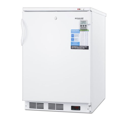 Summit Built-In All-Freezer, 24" Wide, White (VT65MLBIVAC)