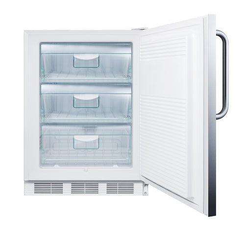 Summit Built-In All-Freezer, 24" Wide, Stainless Steel (VT65MLCSS)