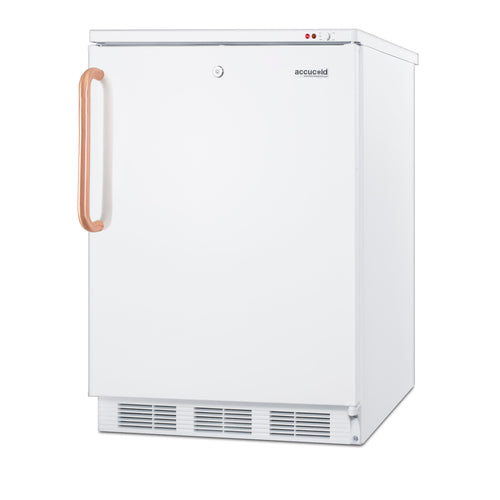 Summit All-Freezer with Antimicrobial Pure Copper Handle, 24" Wide, White (VT65MLTBC)