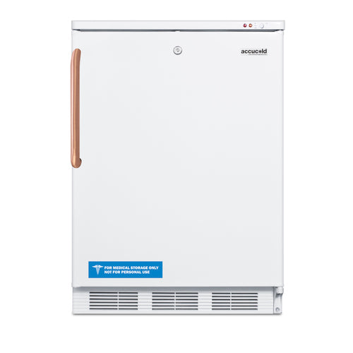 Summit All-Freezer with Antimicrobial Pure Copper Handle, 24" Wide, White (VT65MLTBC)