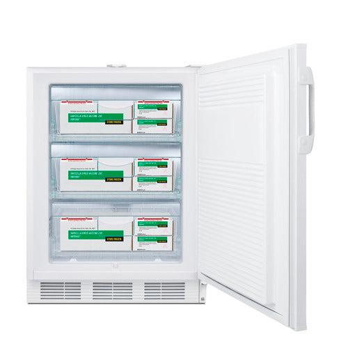 Summit Built-In All-Freezer, Certified to NSF/ANSI 456 Standard for Vaccine Storage, ADA Compliant, 24" Wide, White (VT65MLVAC456ADA)