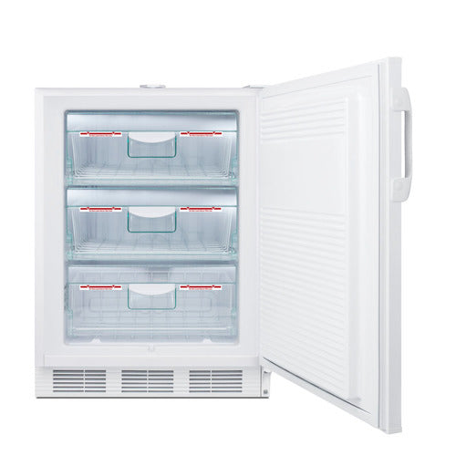 Summit Built-In All-Freezer, Certified to NSF/ANSI 456 Standard for Vaccine Storage, ADA Compliant, 24" Wide, White (VT65MLVAC456ADA)