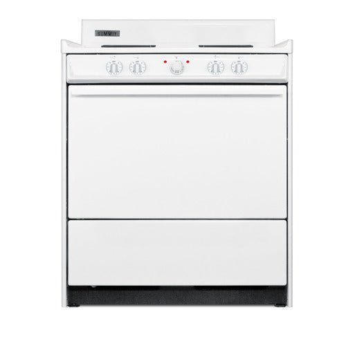 Summit Electric Coil Top Range, 30" Wide, White (WEM210)