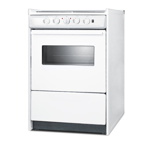Summit Electric Coil Top Range, 24" Wide, White (WEM610RW)