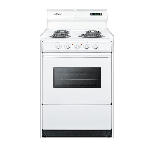 Summit Electric Coil Top Range, 24" Wide, White (WEM630KW)