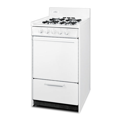 Summit Gas Range, 20" Wide, White (WNM1107)