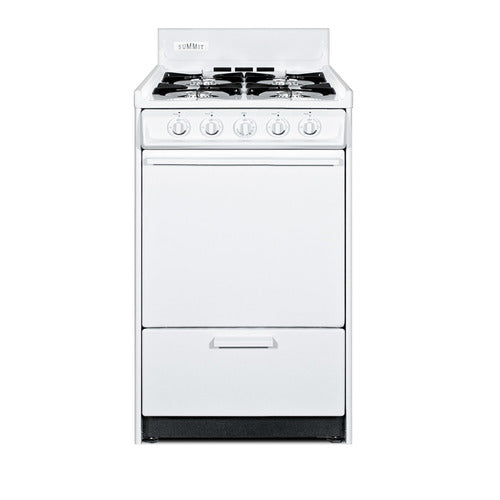 Summit Gas Range, 20" Wide, White (WNM1107)