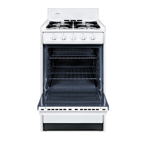 Summit Gas Range, 20" Wide, White (WNM110P)