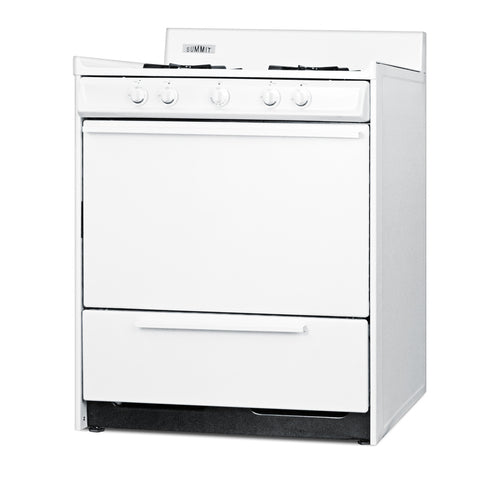 Summit Gas Range, 30" Wide, White (WNM2107)
