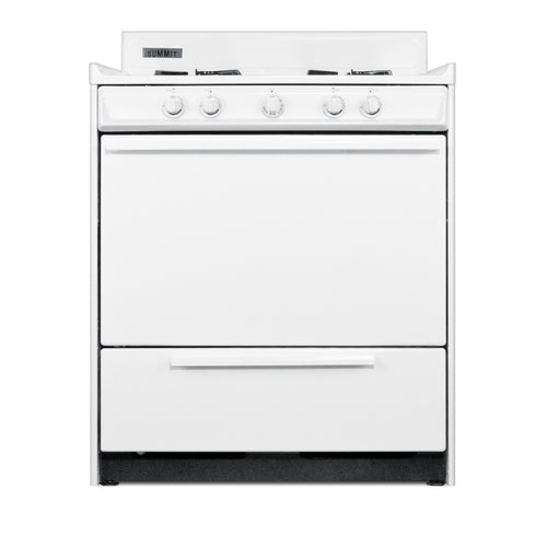 Summit Gas Range, 30" Wide, White (WNM2107)
