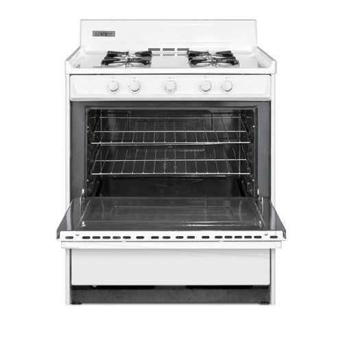 Summit Gas Range, 30" Wide, White (WNM2107)
