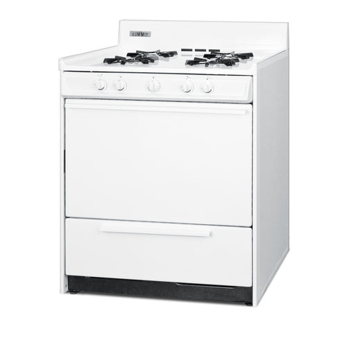 Summit Gas Range, 30" Wide, White (WNM210P)