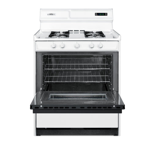 Summit Gas Range, 30" Wide, White (WNM2307DK)