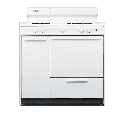 Summit Gas Range, 36" Wide, White (WNM430P)