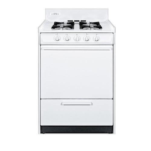 Summit Gas Range, 24" Wide, White (WNM6107)