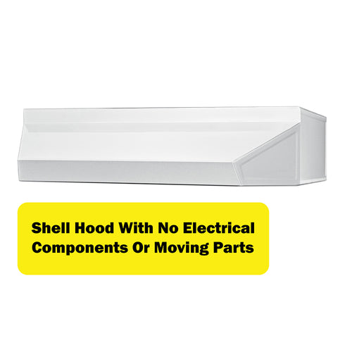 Summit 20" Shell Hood, White (HSHELL20WH)