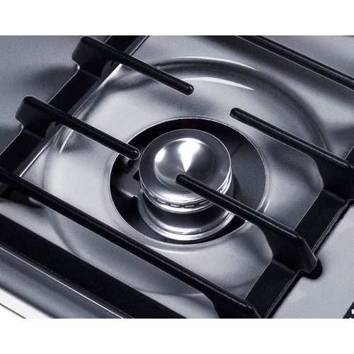 Summit 4-Burner Gas Cooktop, 24" Wide, Chrome (ZNL033I)