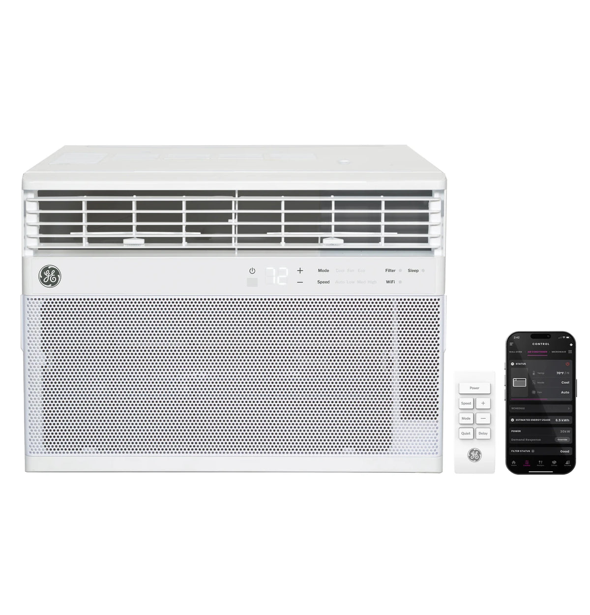 GE 8,000 BTU Smart Window Air Conditioner, 115 Volt, up to 350 sq. ft. (AWCS08WWA) – view 2