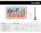 Samsung The Frame HL03H 75" 4K QLED Hospitality TV - HG75HL03HNF - view 4